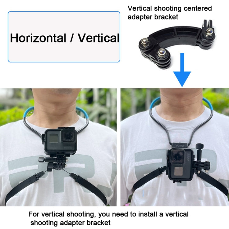 TUYU Camera Neck Holder Mobile Phone Chest Strap Mount  For Video Shooting//POV, Spec:  Vertical +Phone Clip (Blue) - Stand by PMC Jewellery | Online Shopping South Africa | PMC Jewellery | Buy Now Pay Later Mobicred