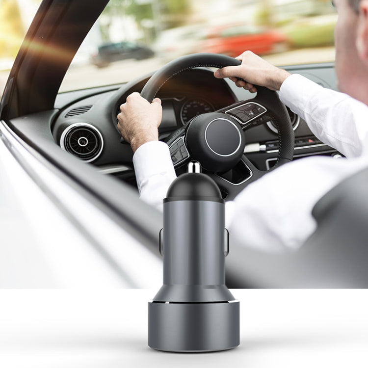 Mini Multifunctional Dual USB Digital Display Car Charger(Red) - Car Charger by PMC TechLife | Online Shopping South Africa | PMC TechLife | Buy Now Pay Later Mobicred