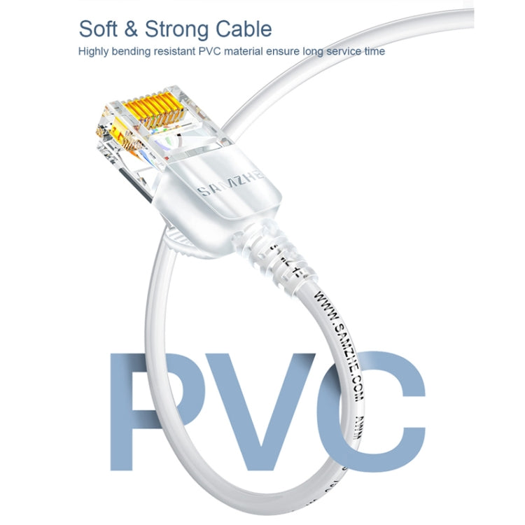 SAMZHE Cat6A Ethernet Cable UTP Network Patch Cable 10m(White) - Lan Cable and Tools by SAMZHE | Online Shopping South Africa | PMC Jewellery | Buy Now Pay Later Mobicred