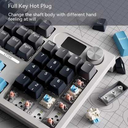 LANGTU LT104 Mechanical Keyboard Backlight Display Flexible DIY Keyboard, Style: Wired Single Mode Gold Axis (Gray Deep) - Wired Keyboard by LANGTU | Online Shopping South Africa | PMC Jewellery | Buy Now Pay Later Mobicred