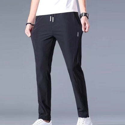 Mens Summer Thin Elastic Waist Pants, Size: M(Light Gary) - Pants by PMC Jewellery | Online Shopping South Africa | PMC Jewellery