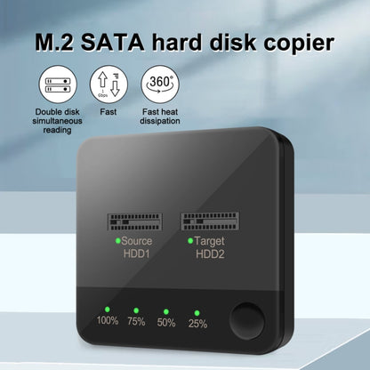M.2 SATA Hard Disk Duplicator Solid State Drive SSD Mobile Hard Drive Enclosure(Black) - HDD Enclosure by PMC Jewellery | Online Shopping South Africa | PMC Jewellery