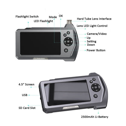 TESLONG NTS450A 4.5-inch Screen Industrial Handheld Endoscope with Light, Speci: 7.6mm Lens-5m -  by TESLONG | Online Shopping South Africa | PMC Jewellery | Buy Now Pay Later Mobicred