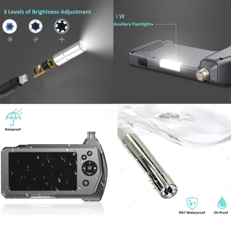 TESLONG NTS450A 4.5-inch Screen Industrial Handheld Endoscope with Light, Speci: 7.6mm Lens-5m -  by TESLONG | Online Shopping South Africa | PMC Jewellery | Buy Now Pay Later Mobicred