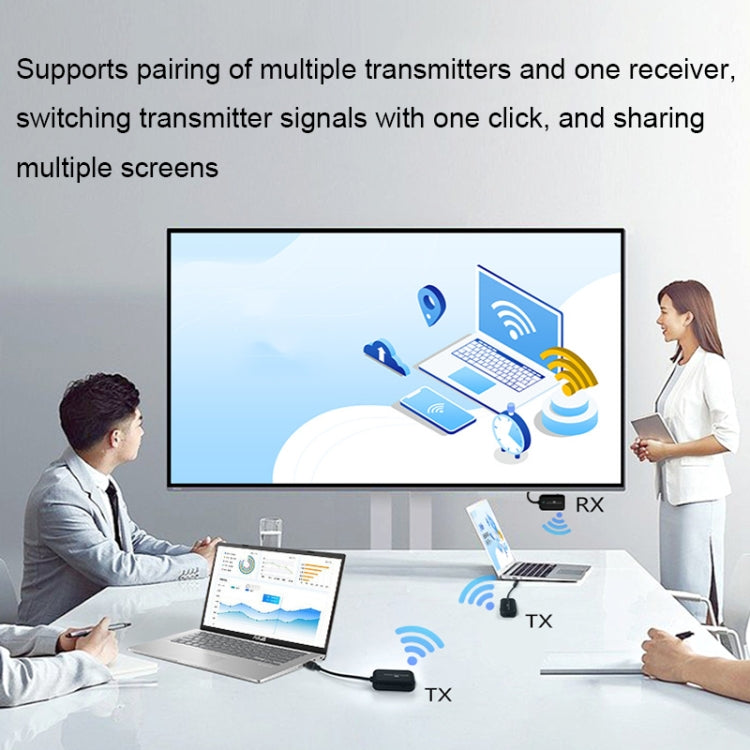 PWAY DT248W-H 30m Wireless HD Screen Projector Office Conference Screen Sharing Device(Type-C Interface) - Wireless Display Dongle by PWAY | Online Shopping South Africa | PMC Jewellery | Buy Now Pay Later Mobicred