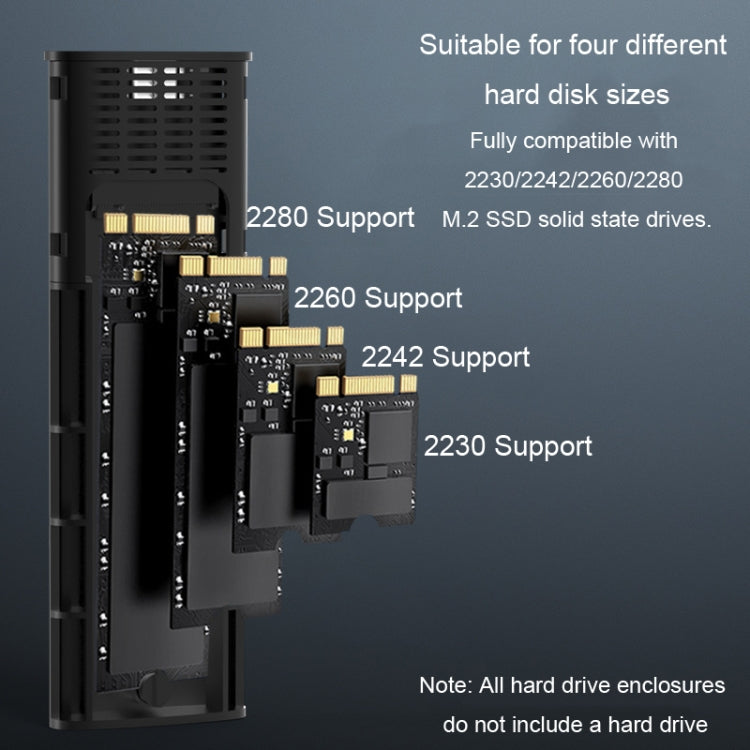 Blueendless 2810 Single SATA Protocol Wiring 2-in-1 M.2 Mobile Hard Disk Case SSD External Solid Hard Drive Enclosure Box - HDD Enclosure by Blueendless | Online Shopping South Africa | PMC Jewellery | Buy Now Pay Later Mobicred