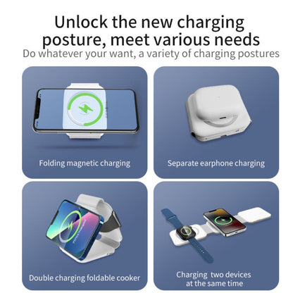 10-in-1 Magnetic Wireless Folding Charger With Data Cable Adapter Storage box(White) - Wireless Charger by PMC Jewellery | Online Shopping South Africa | PMC Jewellery | Buy Now Pay Later Mobicred