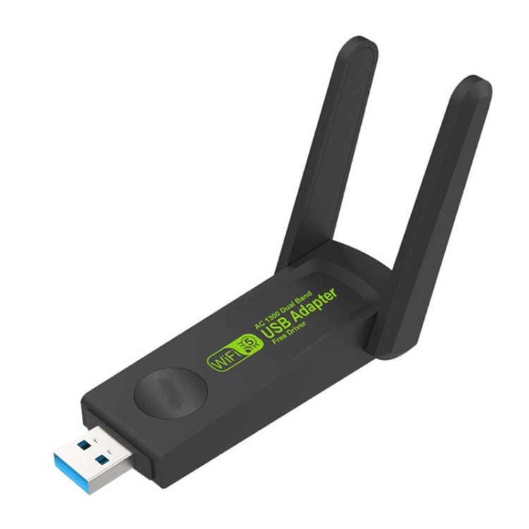 1300Mbps Wireless Network Card Gigabit Dual Band 5G Driverless Computer USB Network Card, Scope: 1300m - USB Network Adapter by PMC Jewellery | Online Shopping South Africa | PMC Jewellery | Buy Now Pay Later Mobicred