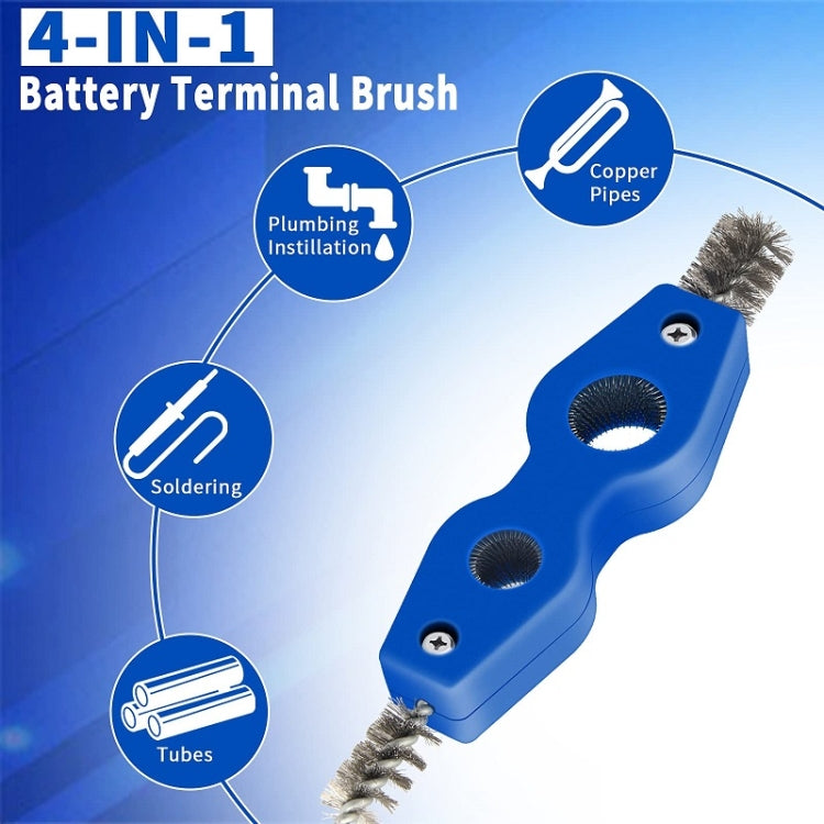 4 in 1 Wire Rust Removal Brush for Car Battery Cleaning - Others by PMC Jewellery | Online Shopping South Africa | PMC Jewellery | Buy Now Pay Later Mobicred