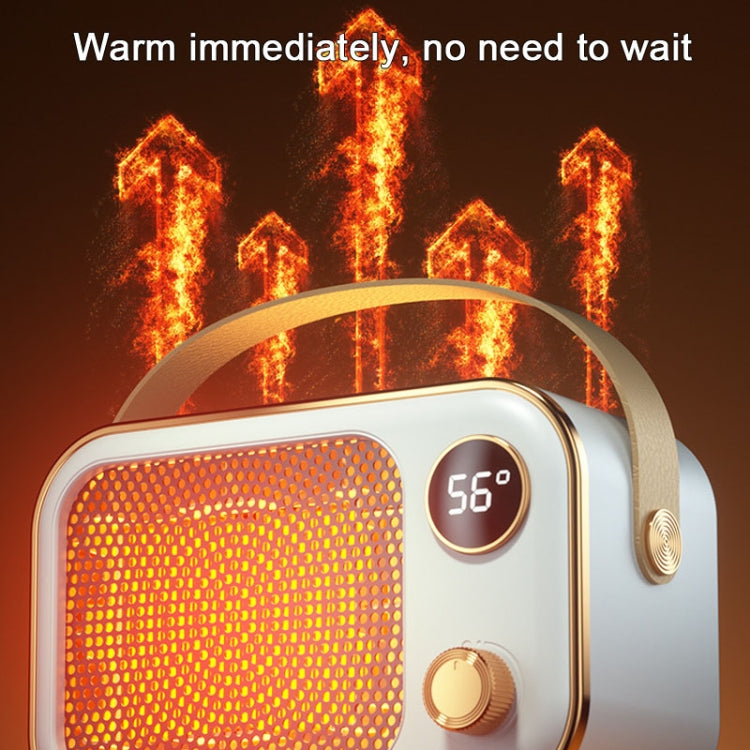 1200W Electric Heater Winter Hand Warmer with Screen Display,EU Plug(Mint Green) - Electric Heaters by PMC TechLife | Online Shopping South Africa | PMC TechLife | Buy Now Pay Later Mobicred