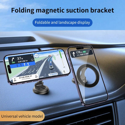 Car Magsafe Magnetic Folding Navigation Phone Holder(Silver) - Car Holders by PMC Jewellery | Online Shopping South Africa | PMC Jewellery | Buy Now Pay Later Mobicred