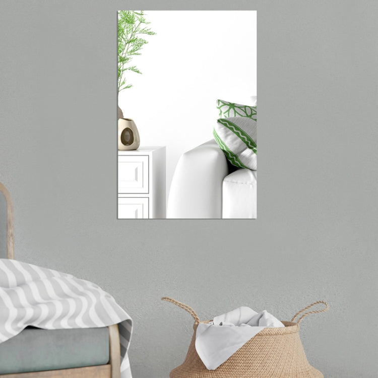 4pcs 30cm x  20cm Right Angle Models Rectangle Acrylic Mirror Stereo Wall Stickers(Silver) - Decorative Mirrors by PMC TechLife | Online Shopping South Africa | PMC TechLife