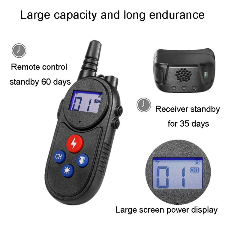 1000m Remote Control Intercom Dog Trainer Electric Shock Vibration Stop Barker(Black) - Training Aids by PMC Jewellery | Online Shopping South Africa | PMC Jewellery