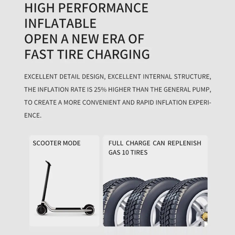 Multifunctional Portable Car Electric Wireless Tire Inflator Pump(Mechanical Button) - Inflatable Pump by PMC TechLife | Online Shopping South Africa | PMC TechLife