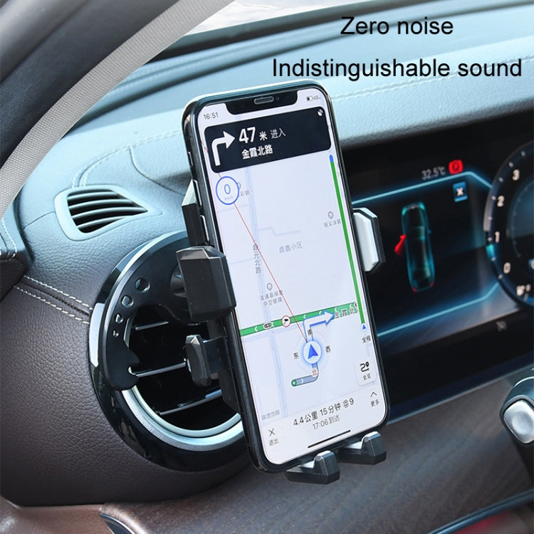 Knob Type Car Air Conditioner Air Outlet Navigation Mobile Phone Holder(Grey) - Car Holders by PMC Jewellery | Online Shopping South Africa | PMC Jewellery | Buy Now Pay Later Mobicred