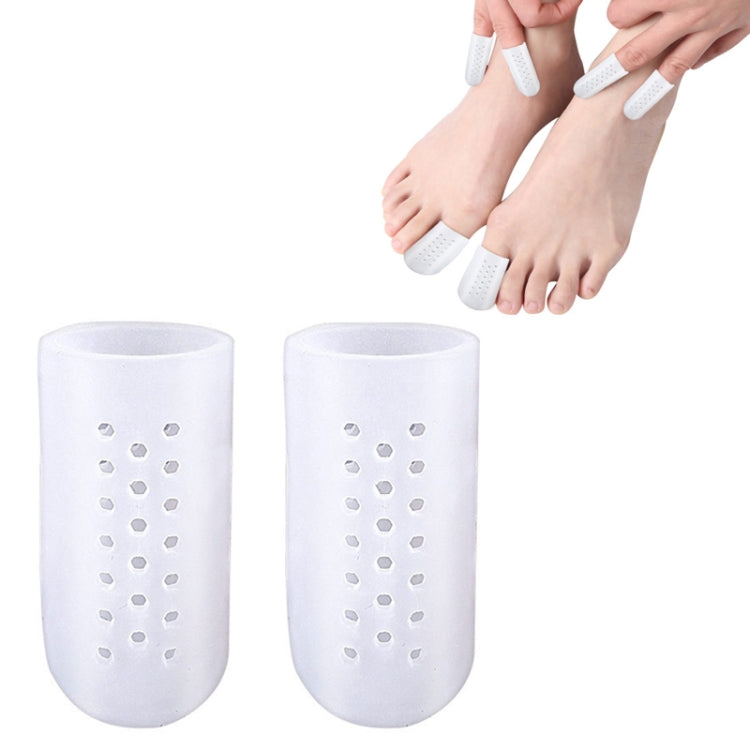 1pair Breathable Perforated Toe Protectors Anti Wear Sleeves, Size: L(Transparent) - Corrector by PMC Jewellery | Online Shopping South Africa | PMC Jewellery