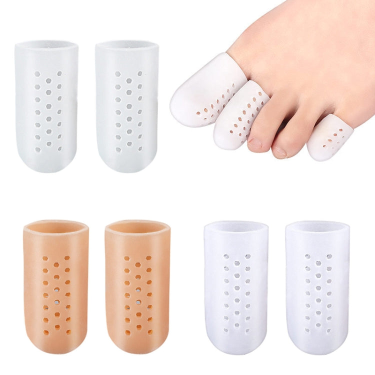 1pair Breathable Perforated Toe Protectors Anti Wear Sleeves, Size: L(Skin Tone) - Corrector by PMC Jewellery | Online Shopping South Africa | PMC Jewellery