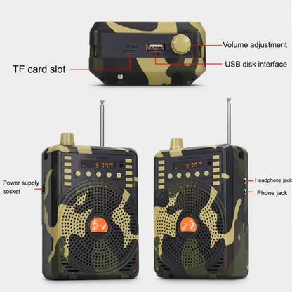 48W Wireless Bluetooth Voice Amplifier with Remote Control Supports USB/TF Card Playback EU Plug(Camouflage) - Midrange Speaker & Frequency Divider by PMC Jewellery | Online Shopping South Africa | PMC Jewellery