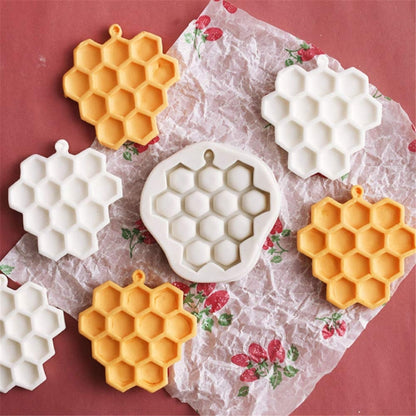 Honeycomb Block Textured Silicone Mold Bee Fondant Chocolate Cake Mold, Speci: Mk-2019 Light Gray - Food Molds by PMC Jewellery | Online Shopping South Africa | PMC Jewellery