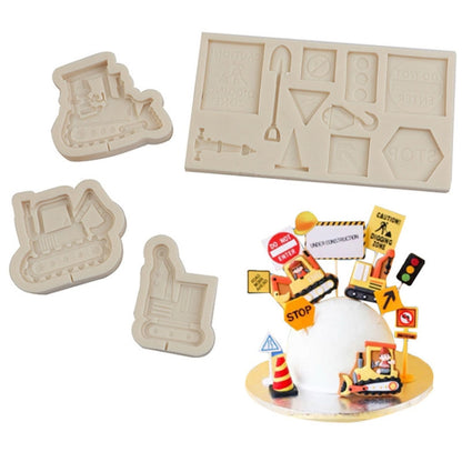 Cartoon Construction Site Tools Engineering Car Cake Decoration Molds, Specification: MK-3057 (Light Gray) - Food Molds by PMC Jewellery | Online Shopping South Africa | PMC Jewellery