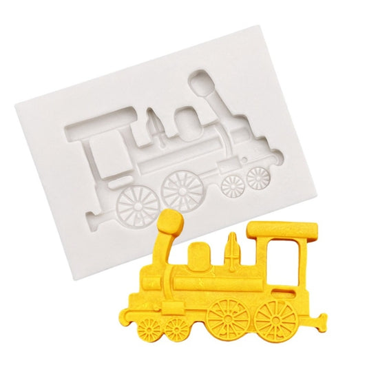 Classic Car Train Silicone Fondant Cake Mold Baking Decoration Tools(Gray) - Food Molds by PMC Jewellery | Online Shopping South Africa | PMC Jewellery