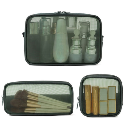 Travel Waterproof Toiletry Bag Portable Transparent Handheld Cosmetic Bag, Style: Small Olive Green - Storage Boxes by PMC Jewellery | Online Shopping South Africa | PMC Jewellery