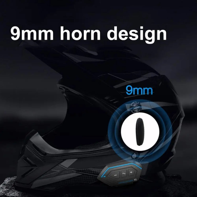 X6 Helmet Bluetooth Headset Wireless Waterproof Moto Handsfree Stereo Headphone(Soft Line Wheat) - Motorcycle Walkie Talkie by PMC Jewellery | Online Shopping South Africa | PMC Jewellery | Buy Now Pay Later Mobicred