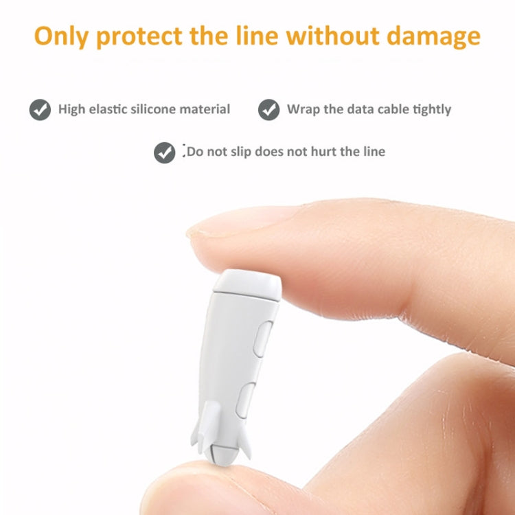 Data Line Protector For IPhone USB Type-C Charger Wire Winder Protection, Spec: Microcephaly +Small Head Band Light blue - Cable Organizer by PMC Jewellery | Online Shopping South Africa | PMC Jewellery | Buy Now Pay Later Mobicred