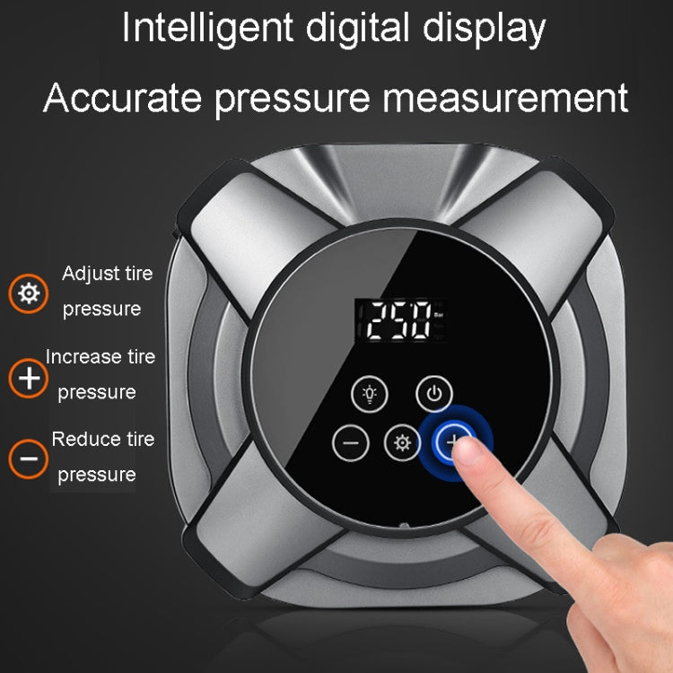 19 Cylinders Car Intelligent Digital Display Inflator Pump Portable Car Tire Pneumatic Engine(Silver) - Inflatable Pump by PMC Jewellery | Online Shopping South Africa | PMC Jewellery