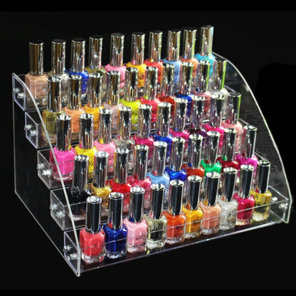 3 Layers  Acrylic Nail Polish Display Rack Transparent Ladder Stand Cosmetic Essential Oil Bottle Holder - Storage Boxes by PMC Jewellery | Online Shopping South Africa | PMC Jewellery