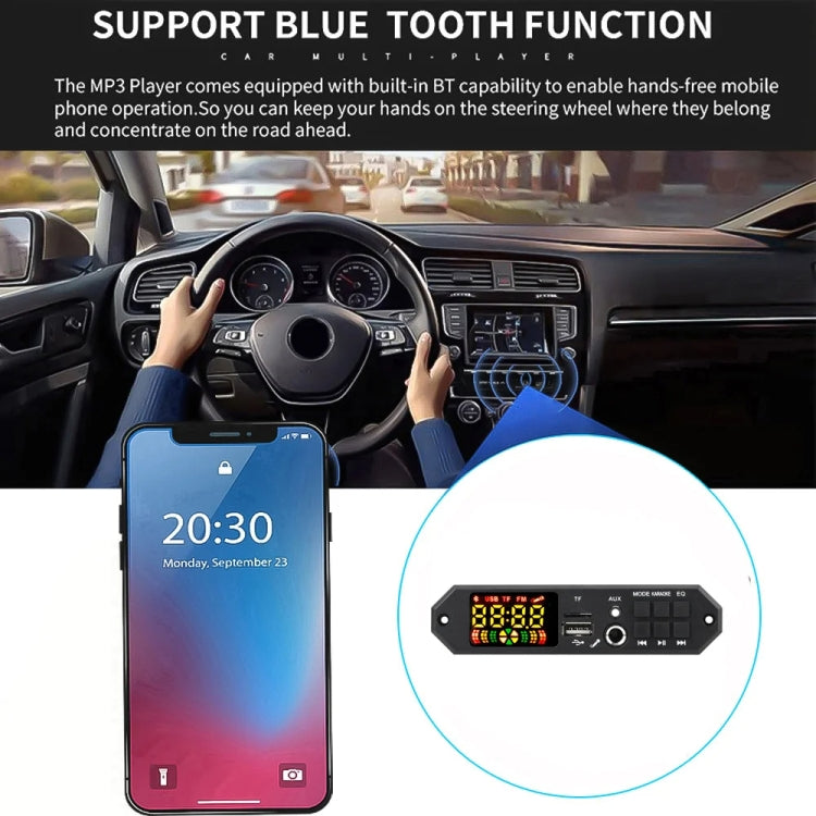 80W 12V Bluetooth MP3 Decoder Board With Power Amplifier Color Screen Call Recording, Model: Big Remote Control - Car MP3 & MP4 & MP5 by PMC Jewellery | Online Shopping South Africa | PMC Jewellery