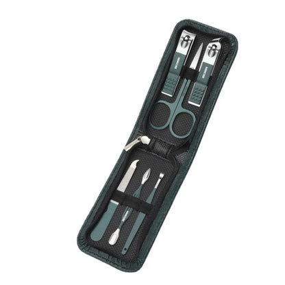 6pcs /Set Portable Nail Clipper Kit Household Nail Clipper Pedicure Tools, Color: Dark Green - Nail Clipper by PMC Jewellery | Online Shopping South Africa | PMC Jewellery | Buy Now Pay Later Mobicred