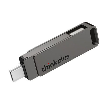 Lenovo Thinkplus MU110 USB3.2+Type-C Dual Interface Rotation Flash Drive, Size: 64GB(Grey) - USB Flash Drives by Lenovo | Online Shopping South Africa | PMC Jewellery