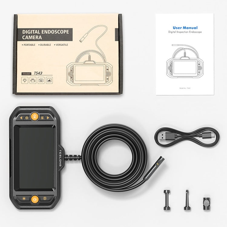 Teslong TS43S HD Camera Probe 4.3 Inch Screen All-In-One Industrial Borescope Auto Repair Tools, Specification: 7.0mm Dual Lens -  by Teslong | Online Shopping South Africa | PMC Jewellery | Buy Now Pay Later Mobicred