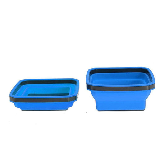 Square Silicone Foldable Magnetic Parts Tray For Small Parts And Tools(Blue) - Storage Bags & Boxes by PMC Jewellery | Online Shopping South Africa | PMC Jewellery | Buy Now Pay Later Mobicred