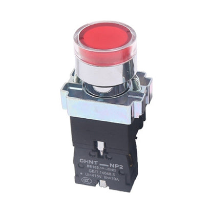 CHINT NP2-BW3461/24V 1 NO Pushbutton Switches With LED Light Silver Alloy Contact Push Button - Car Switches by CHINT | Online Shopping South Africa | PMC Jewellery