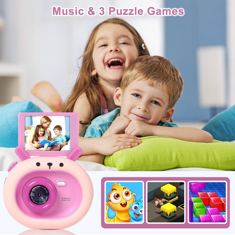 S2 2.4-Inch 180-Degree Flip-Screen 1080P HD Cartoon Children Digital Camera With Stand(Violet) - Children Cameras by PMC Jewellery | Online Shopping South Africa | PMC Jewellery | Buy Now Pay Later Mobicred