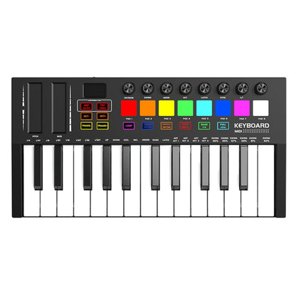 MD02 25 Key USB Keyboard And Drum Pad MIDI Controller Keyboard Piano(Black) - Keyboard Instruments Accessories by PMC Jewellery | Online Shopping South Africa | PMC Jewellery | Buy Now Pay Later Mobicred