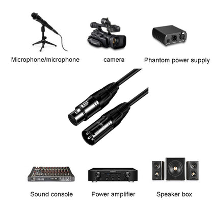 JINGHUA Microphone Cable XLR Male To Female Balanced Cable Mixing Console Amplifier Audio Cable, Length: 10M - Microphone Audio Cable & Connector by JINGHUA | Online Shopping South Africa | PMC Jewellery | Buy Now Pay Later Mobicred