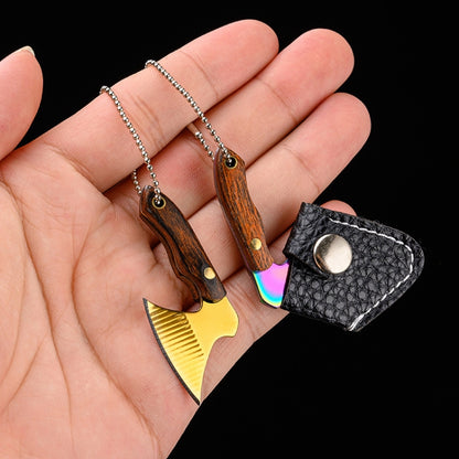 Mini Knife Keychain Portable Removal Express Pendant Accessory With Holster, Model: Small Machete - Burin &Cutting Knife by PMC Jewellery | Online Shopping South Africa | PMC Jewellery