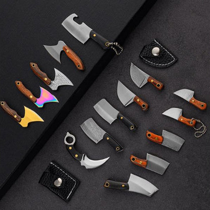 Mini Knife Keychain Portable Removal Express Pendant Accessory With Holster, Model: Small Machete - Burin &Cutting Knife by PMC Jewellery | Online Shopping South Africa | PMC Jewellery