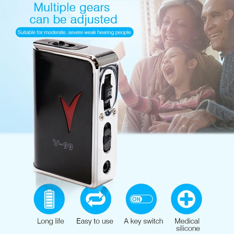 V99 Box Sound Amplifier Aid Hearing Aid Earphone - Hearing Aids by PMC TechLife | Online Shopping South Africa | PMC TechLife | Buy Now Pay Later Mobicred