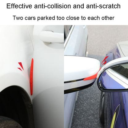 SHANSHI 4pcs /Pack 7753 Car Door Anti-Collision Silicone Strip Bumper Mirror Thickening Decorative Stickers(Black) - Anti Collision Sticker by SHANSHI | Online Shopping South Africa | PMC Jewellery | Buy Now Pay Later Mobicred