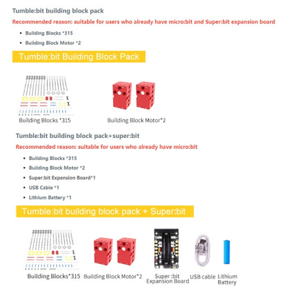 Yahboom Micro: Bit Self-Balancing Block Building Programmable APP Control Robot Kit, Spec: Tumblebit Superbit - Components Kits by Yahboom | Online Shopping South Africa | PMC Jewellery | Buy Now Pay Later Mobicred