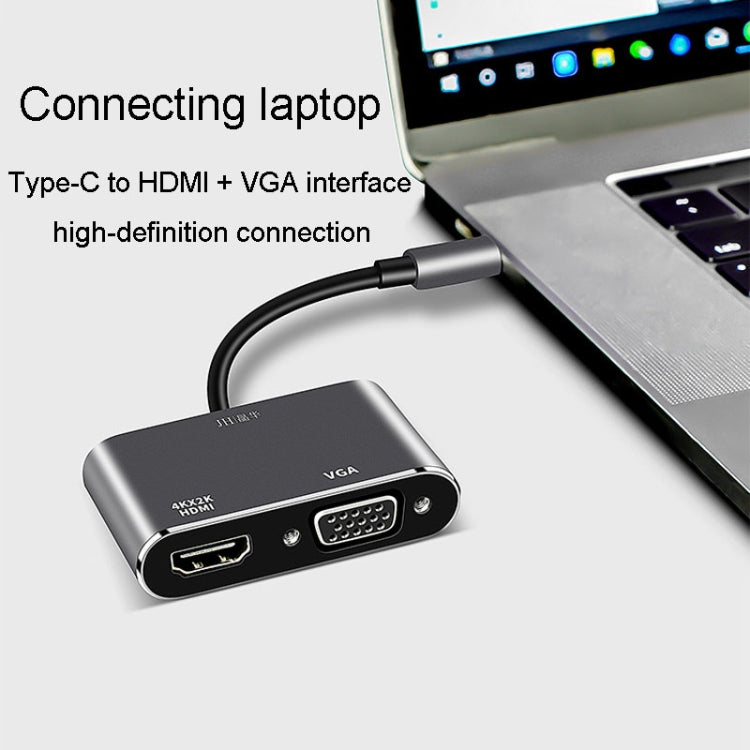 JINGHUA Z321 Multifunctional HUB Docking Station Converter, Interface: Type-C To HDMI+VGA - USB HUB by JINGHUA | Online Shopping South Africa | PMC Jewellery | Buy Now Pay Later Mobicred