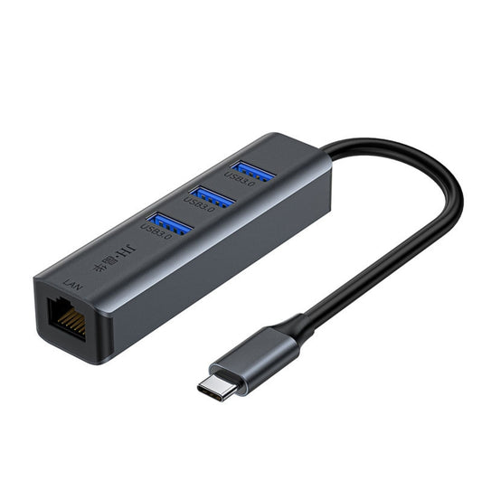 JINGHUA Gigabit LAN Converter For Computer External Driverless Network Card, Specification: Type-C Four Port - USB Network Adapter by JINGHUA | Online Shopping South Africa | PMC Jewellery | Buy Now Pay Later Mobicred