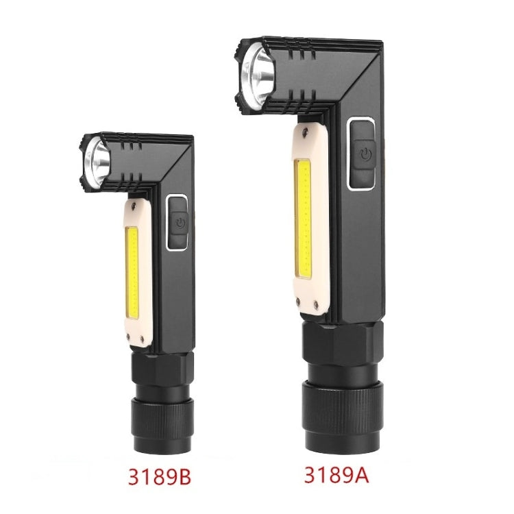 XPG+COB Red White Light USB Rechargeable Folding Strong Light Flashlight, Style: 3189A Large - LED Flashlight by PMc TechLife | Online Shopping South Africa | PMc TechLife | Buy Now Pay Later Mobicred