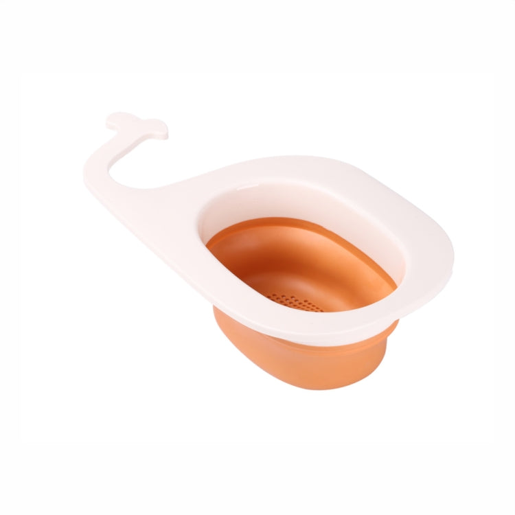 Multifunctional Whale-shaped Foldable Kitchen Fruit and Vegetable Draining Basket(Orange White) - Filters by PMC Jewellery | Online Shopping South Africa | PMC Jewellery | Buy Now Pay Later Mobicred