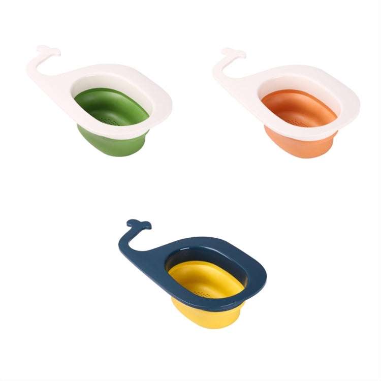 Multifunctional Whale-shaped Foldable Kitchen Fruit and Vegetable Draining Basket(Orange White) - Filters by PMC Jewellery | Online Shopping South Africa | PMC Jewellery | Buy Now Pay Later Mobicred