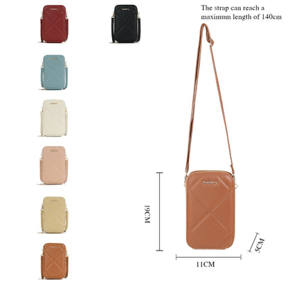 Baellerry N0111 Large Capacity Vertical Double-zipper Phone Bag Single-shoulder Messenger Bag(Brown) - Single-shoulder Bags by Baellerry | Online Shopping South Africa | PMC Jewellery